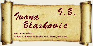 Ivona Blašković vizit kartica